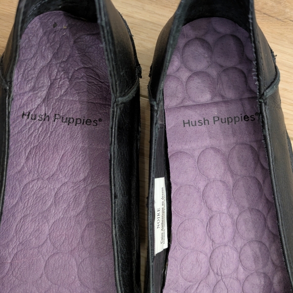 Y2K Hush Puppies Black Leather Flats – US 7 - Picture 2 of 9